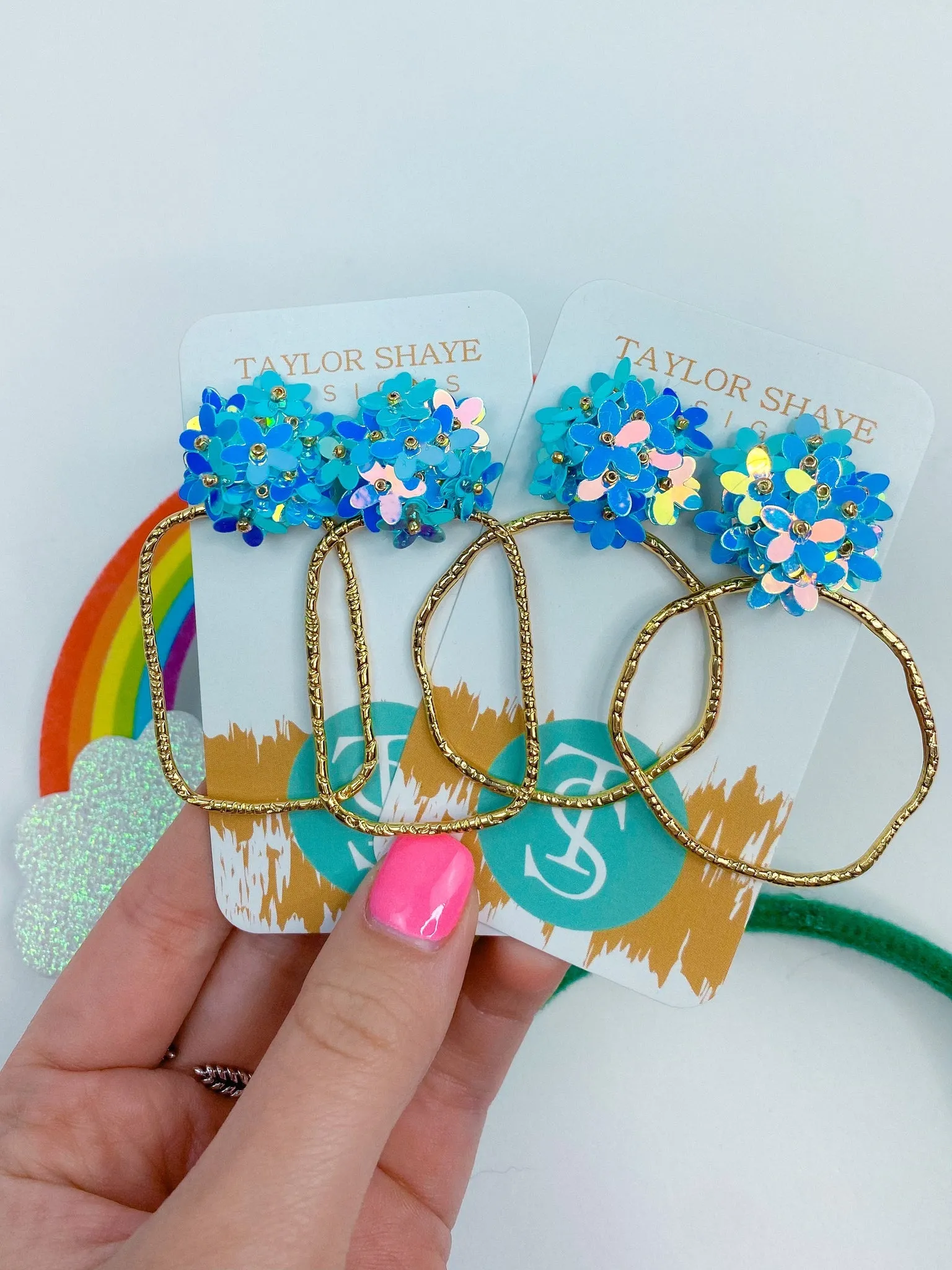 Flower Top Hoops