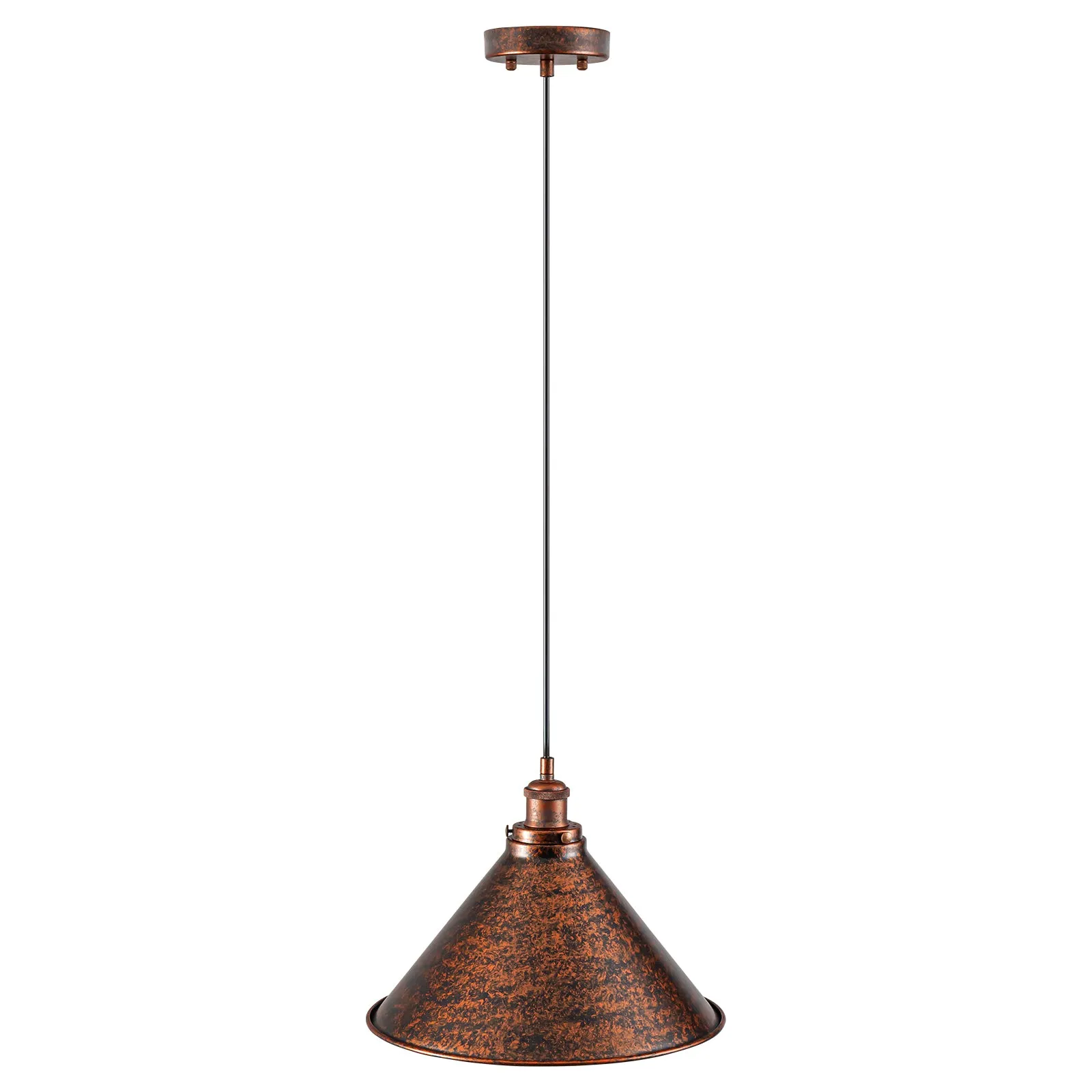 Glowlings 1-Light Industrial 14"Wide Dome Cone Shade Antique Copper Pendant Light Island Light