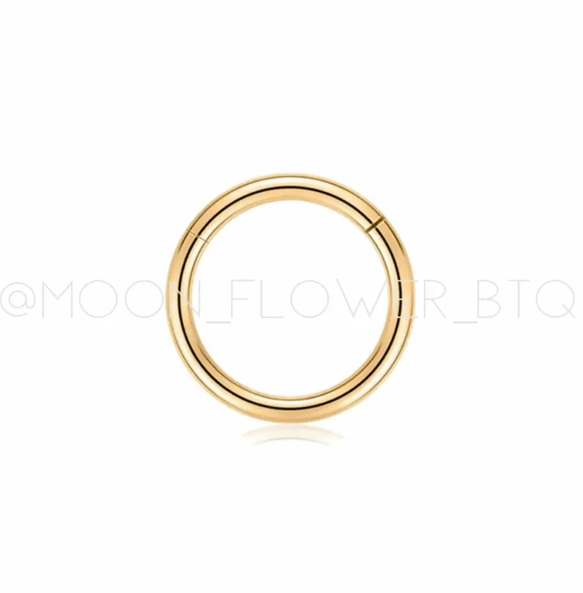 Gold Clicker Septum and Tragus Hoop