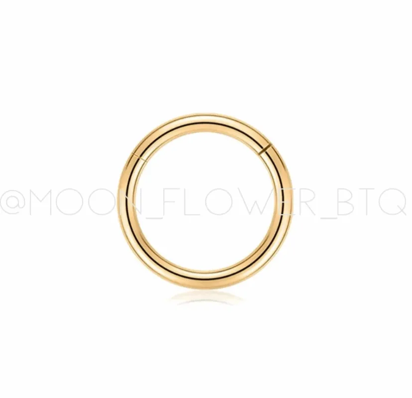 Gold Clicker Septum and Tragus Hoop