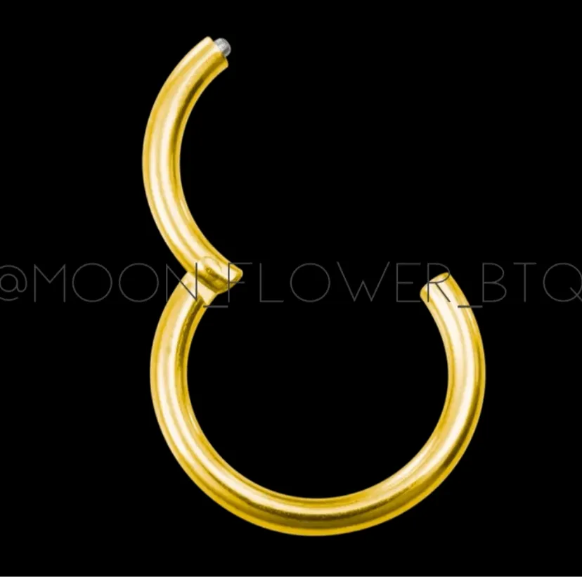 Gold Clicker Septum and Tragus Hoop