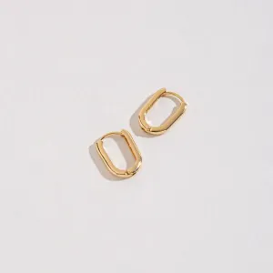 Gold Link Small Hoop Earrings