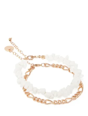 Hannah Natural Beaded & Chain Bracelet Multipack