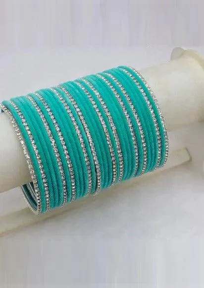 Indian Bangles with Velvet Diamond finish, Indian Bangles, Wedding jewelry, CZ bangles, colorful bangles set 32 bangles, bollywood jewelry