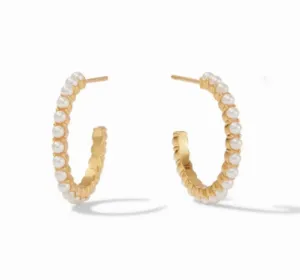 Juliet Hoop Gold Swarovski Pearl | Small