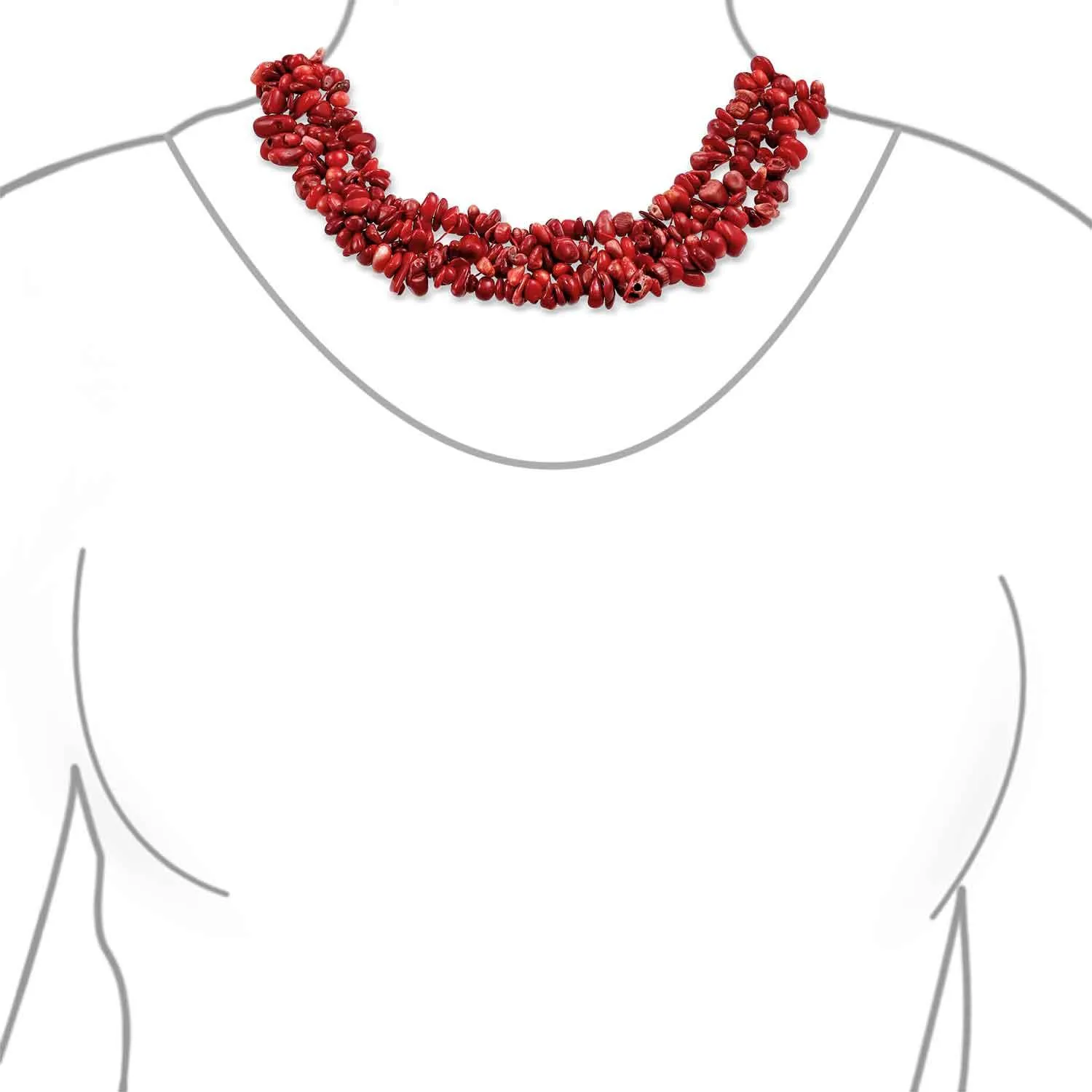 Large Gemstone Cluster Multi Strand Bib Collar Necklace & Stretch Bracelet Set