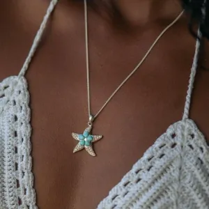 Larimar Starfish Necklace - Miami