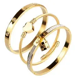 Love Lock Bangle Bracelet