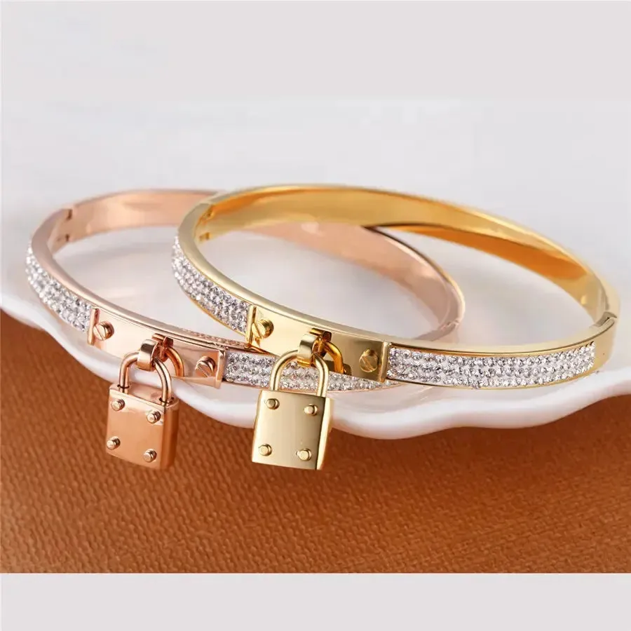 Love Lock Bangle Bracelet