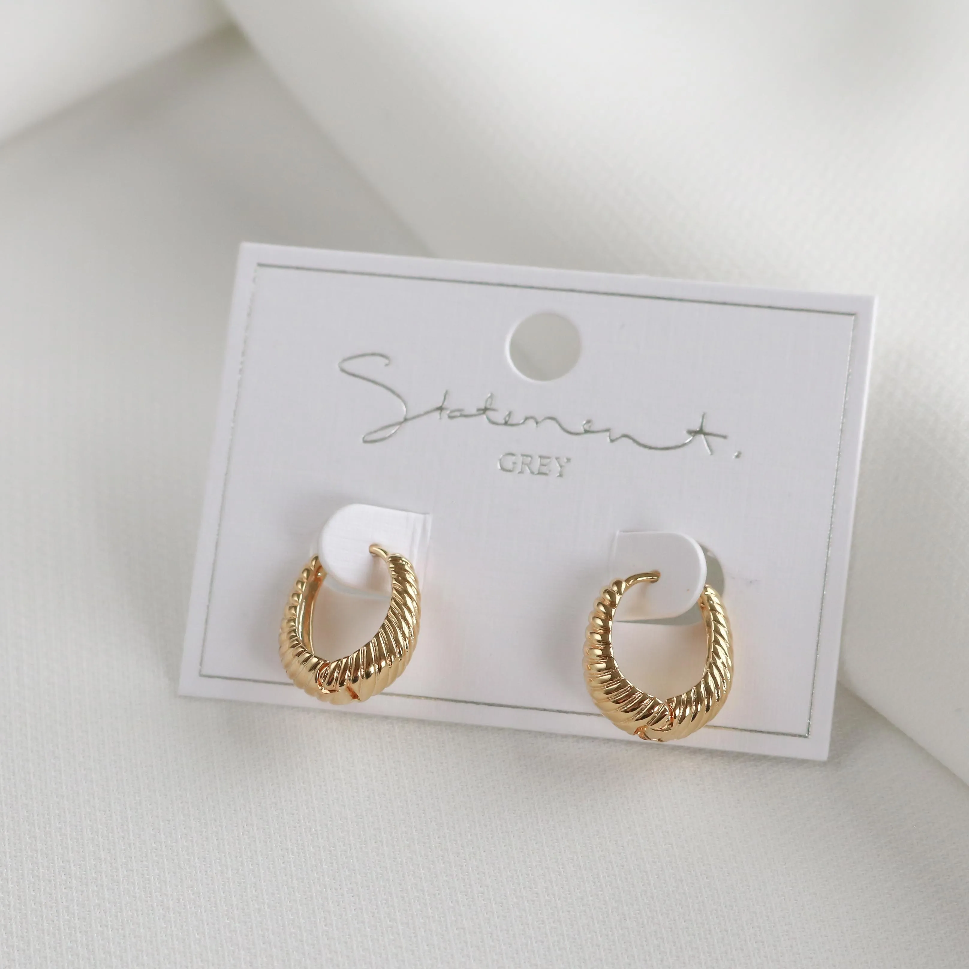 Marcella Croissant Dome Earrings