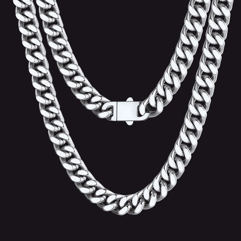 Miami Cuban Link Chain Necklaces 5/7/9/12 MM Chain for Men