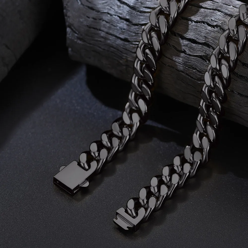 Miami Cuban Link Chain Necklaces 5/7/9/12 MM Chain for Men