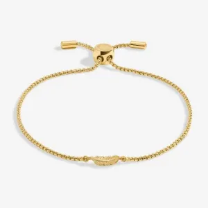 Mini Charms Feather Gold Plated 24.5cm Adjustable Bracelet 7136