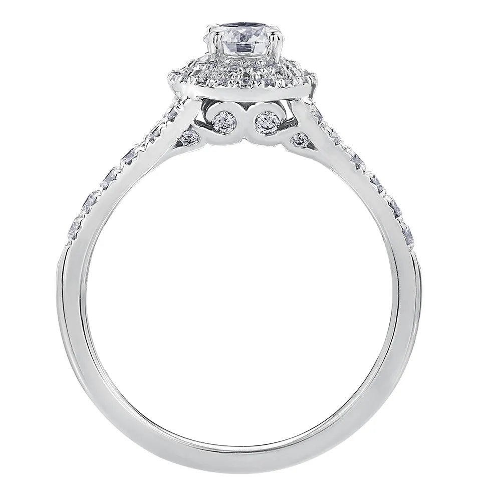 Modern Halo Canadian Diamond Engagement Ring