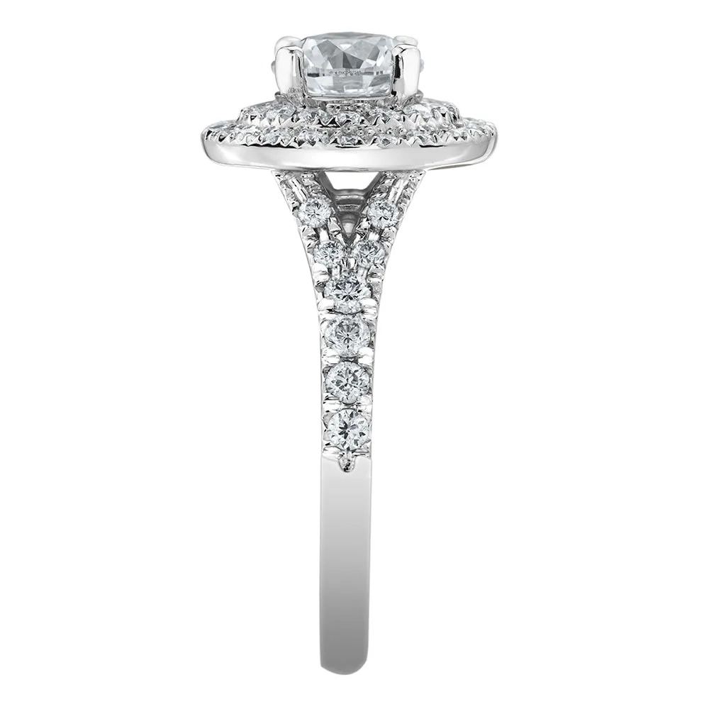 Modern Halo Canadian Diamond Engagement Ring