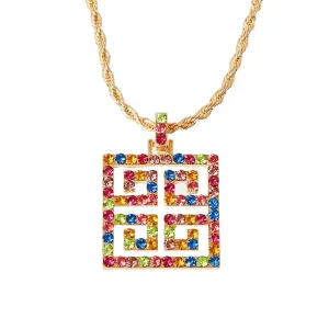 Multicolor Rhinestone Chain Necklace – Your Perfect Statement Piece