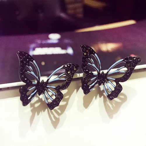 New Fashion Big Butterfly Stud Earrings For Women Bijoux Cute Party Jewelry