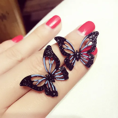 New Fashion Big Butterfly Stud Earrings For Women Bijoux Cute Party Jewelry