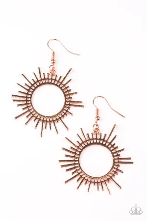 Paparazzi Earring ~ All Sizzle - Copper