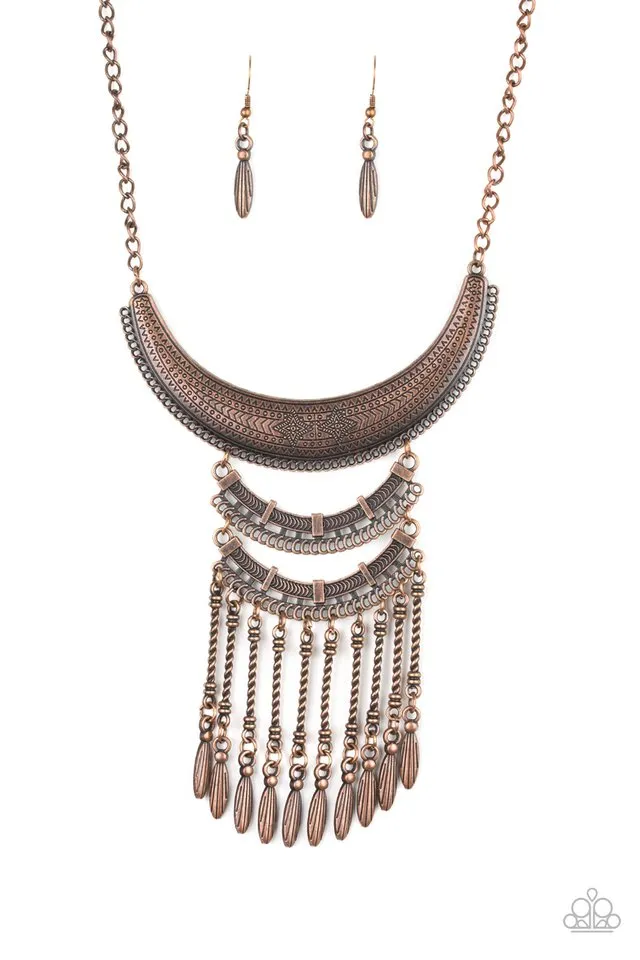 Paparazzi Necklace ~ Eastern Empress - Copper