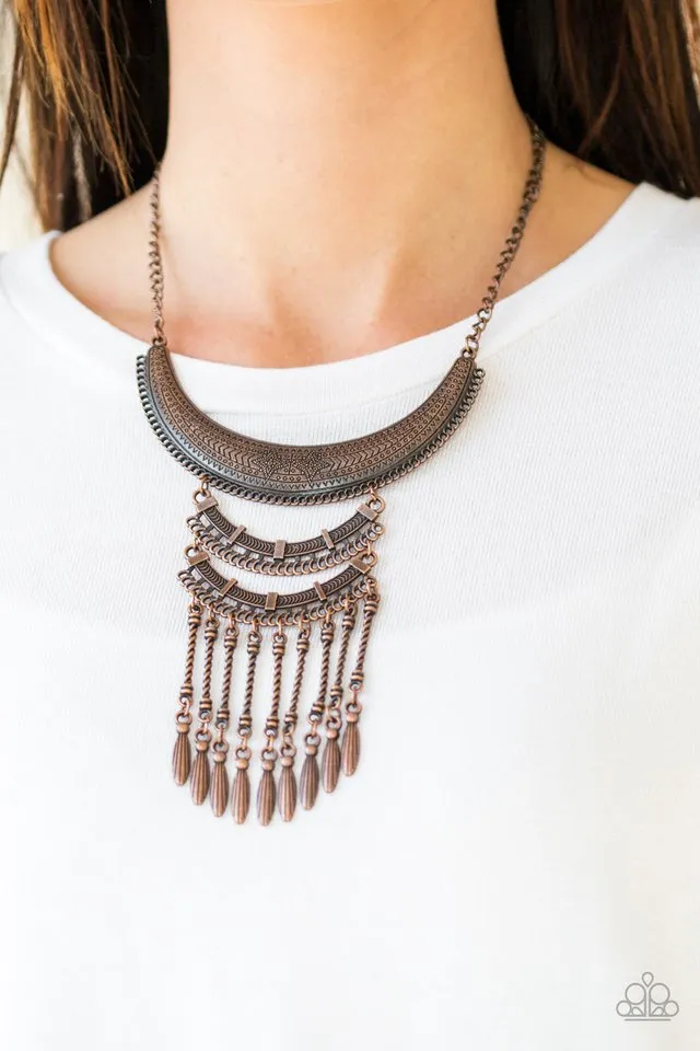 Paparazzi Necklace ~ Eastern Empress - Copper