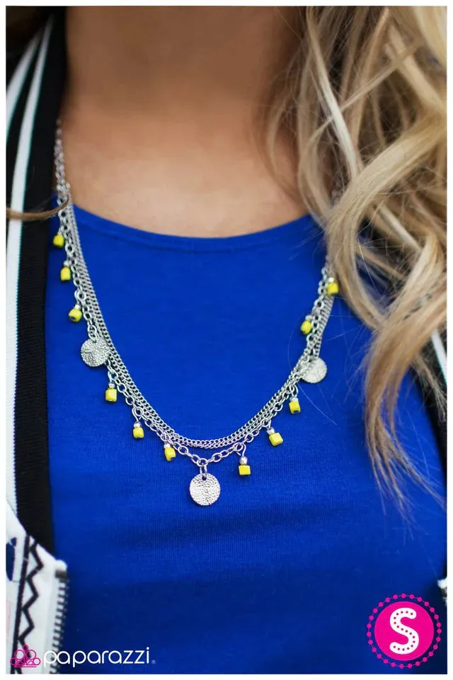 Paparazzi Necklace ~ Marina Bay - Yellow