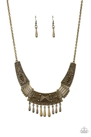 Paparazzi Necklace ~ STEER It Up - Brass