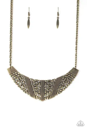 Paparazzi Necklace ~ Terra Trailbreaker - Brass