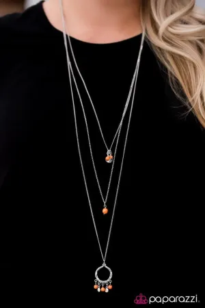 Paparazzi Necklace ~ Texas Tempest - Orange