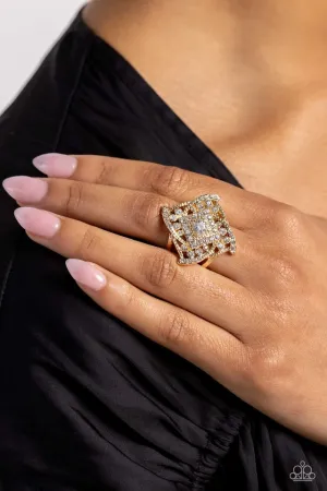 Paparazzi Ring ~ Tilted Talent - Gold