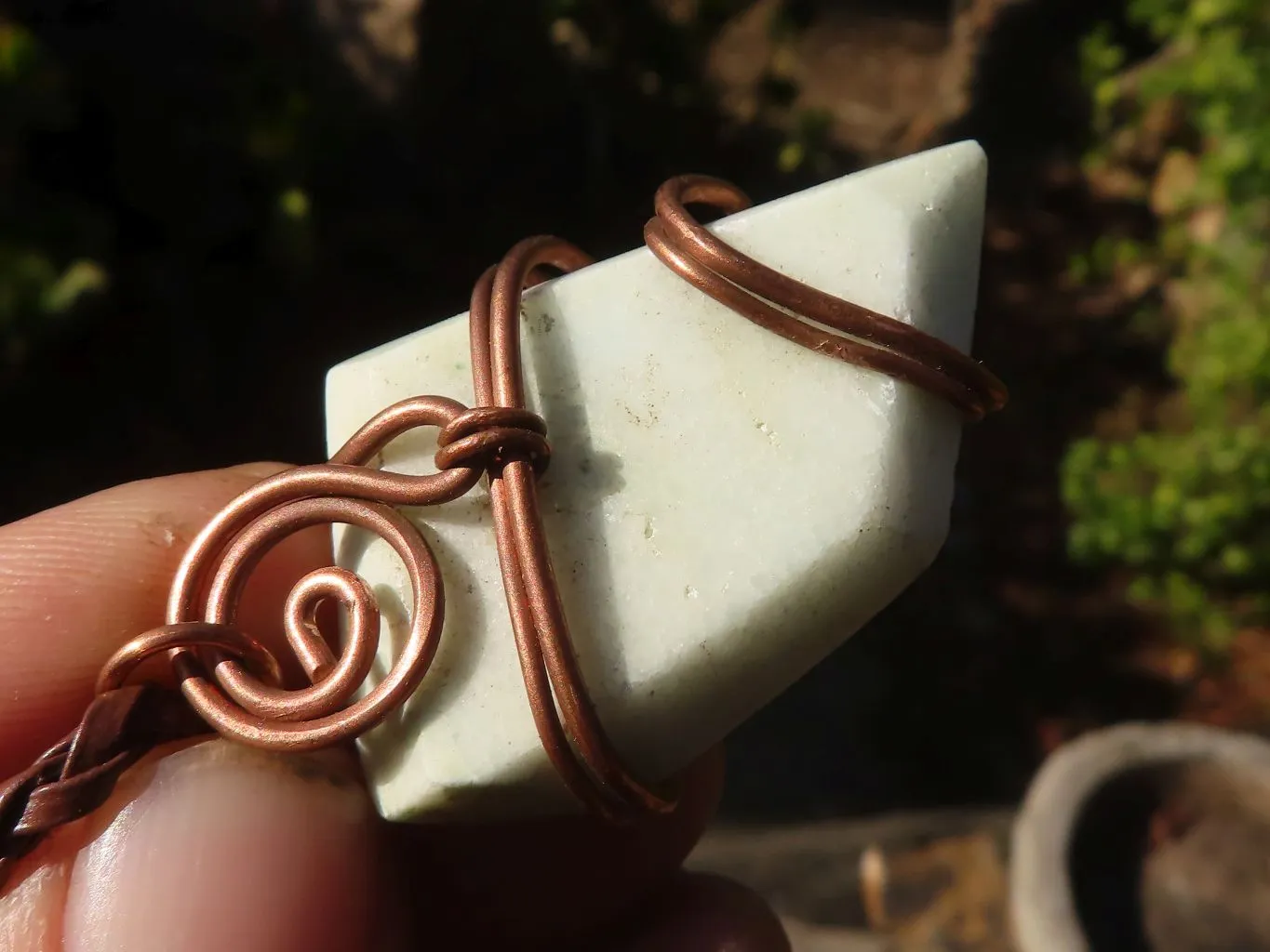 Polished Copper Wire Wrapped Blue Smithsonite Pendants x 6 From Congo