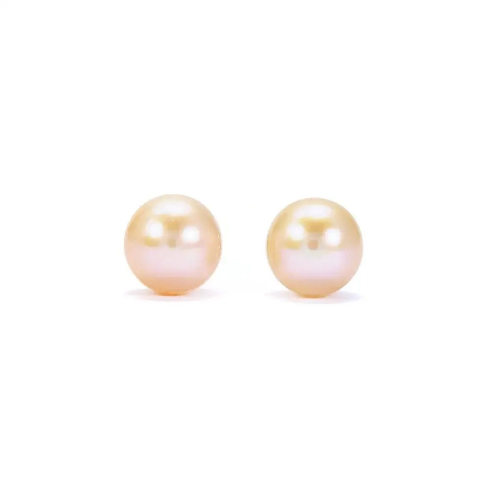 Rose Freshwater Pearl Stud Earrings | 8.5 x 9mm