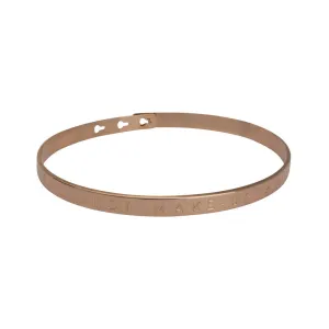 Rose Gold A smile is the best make-up a girl can wear Bracelet