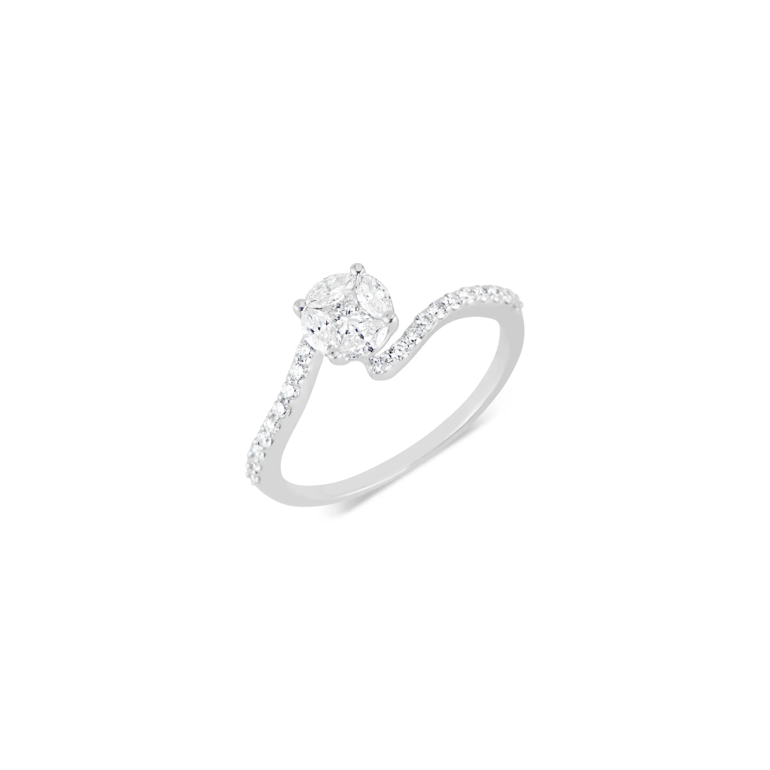 Ruth, Illusion Diamond Ring