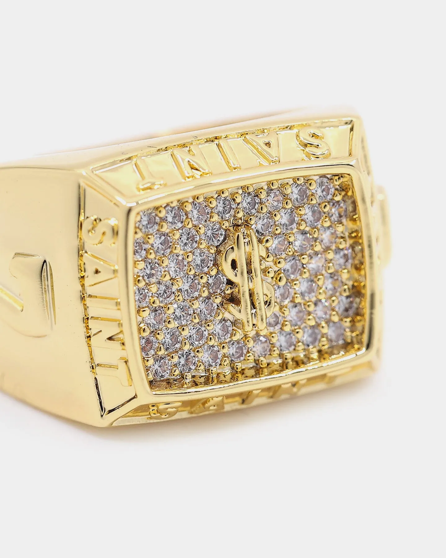 Saint Morta Men's Dollars Championship Ring Iced Gold