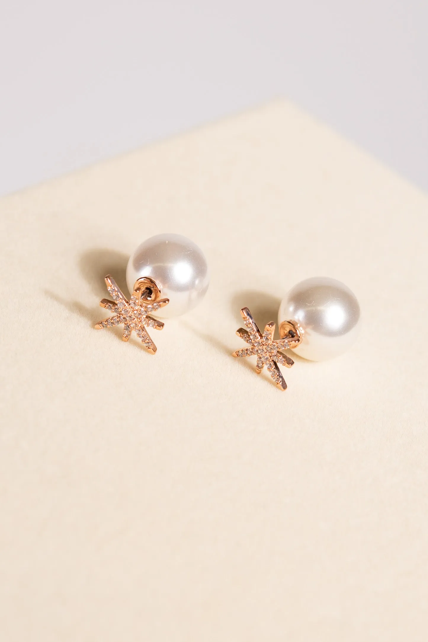 Samara CZ Star & Pearl Studs