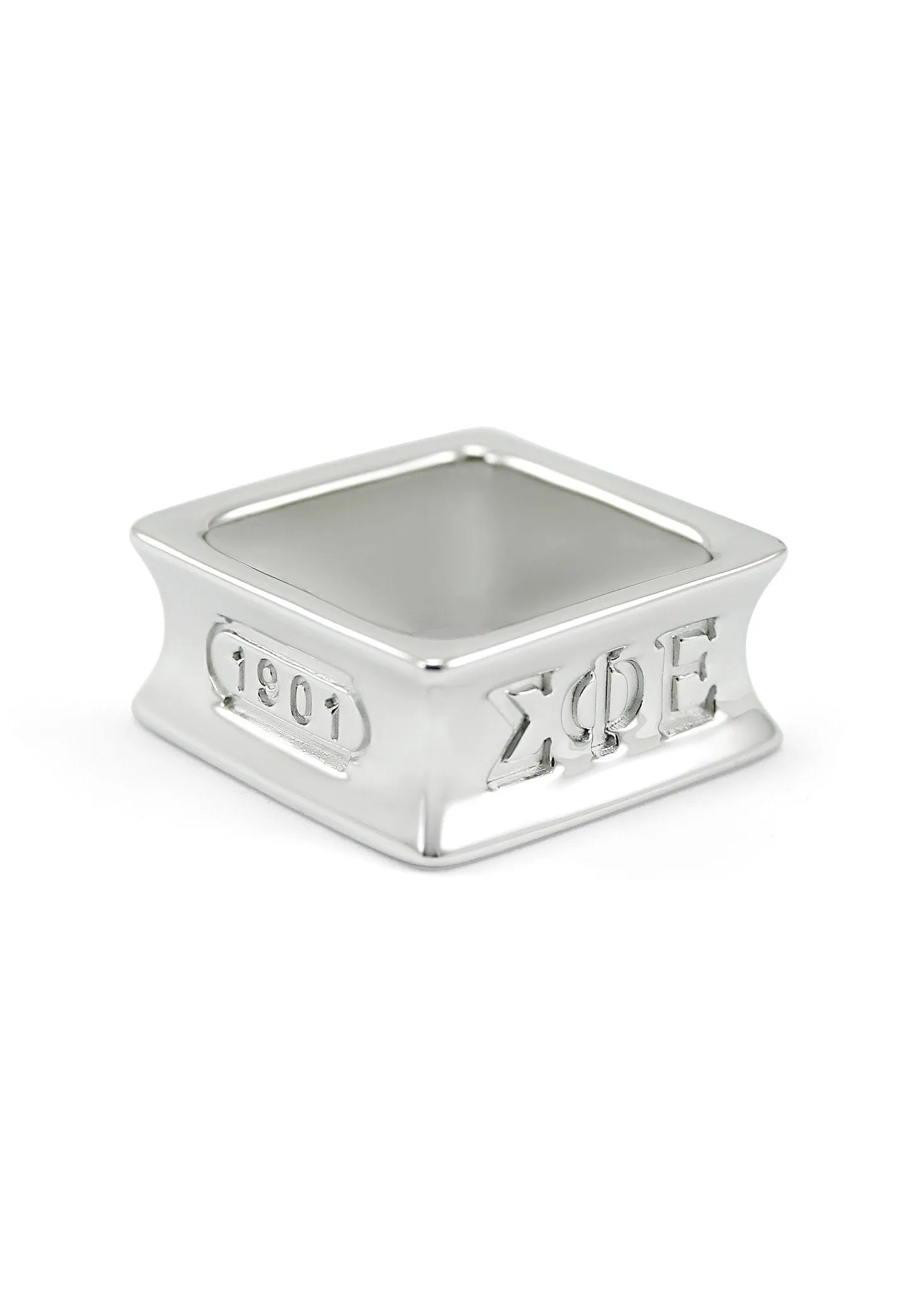 Sigma Phi Epsilon Sterling Silver Square Ring