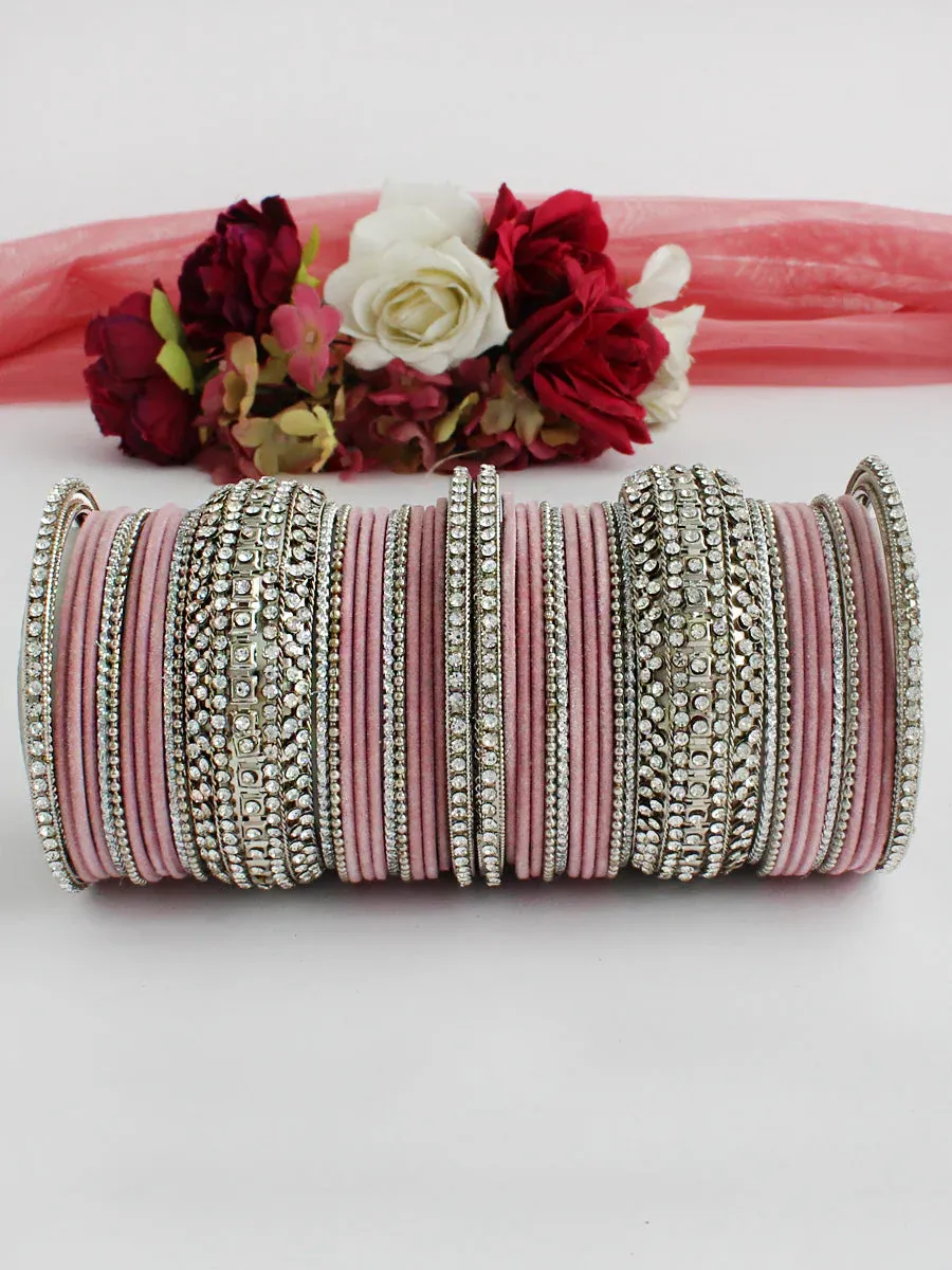 Silver Plated Engagement Bollywood Inspired Bangles Chura Set, Silver Plated Bangles Set, Pakistani Chura Set