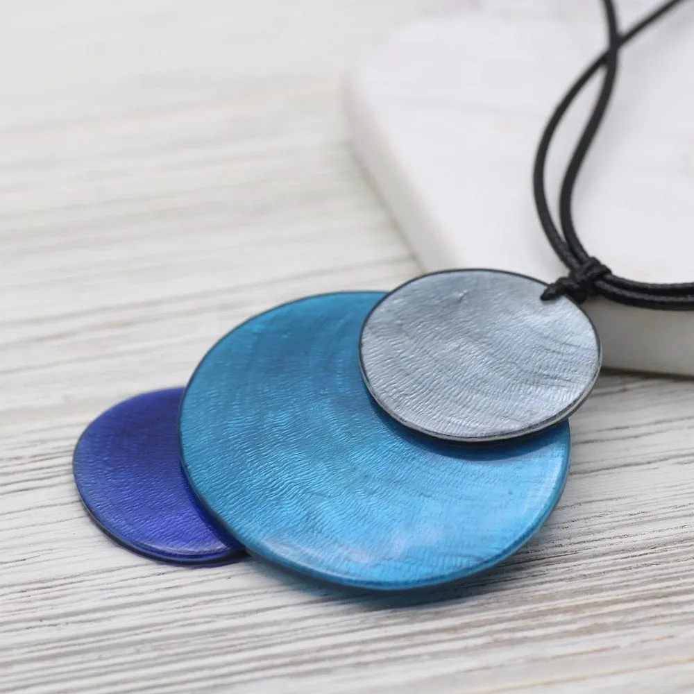 Three Piece Blue Combo Pendant Necklace