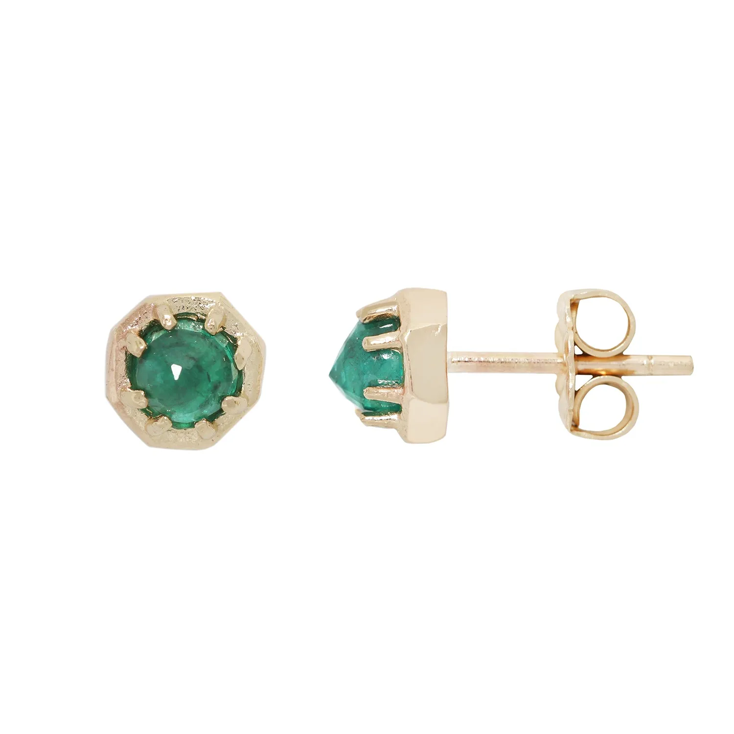 Tiny Emerald Studs