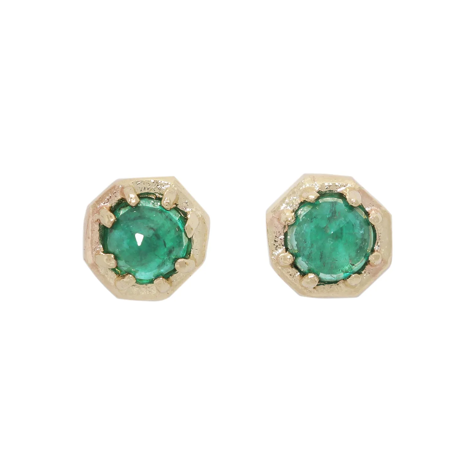 Tiny Emerald Studs