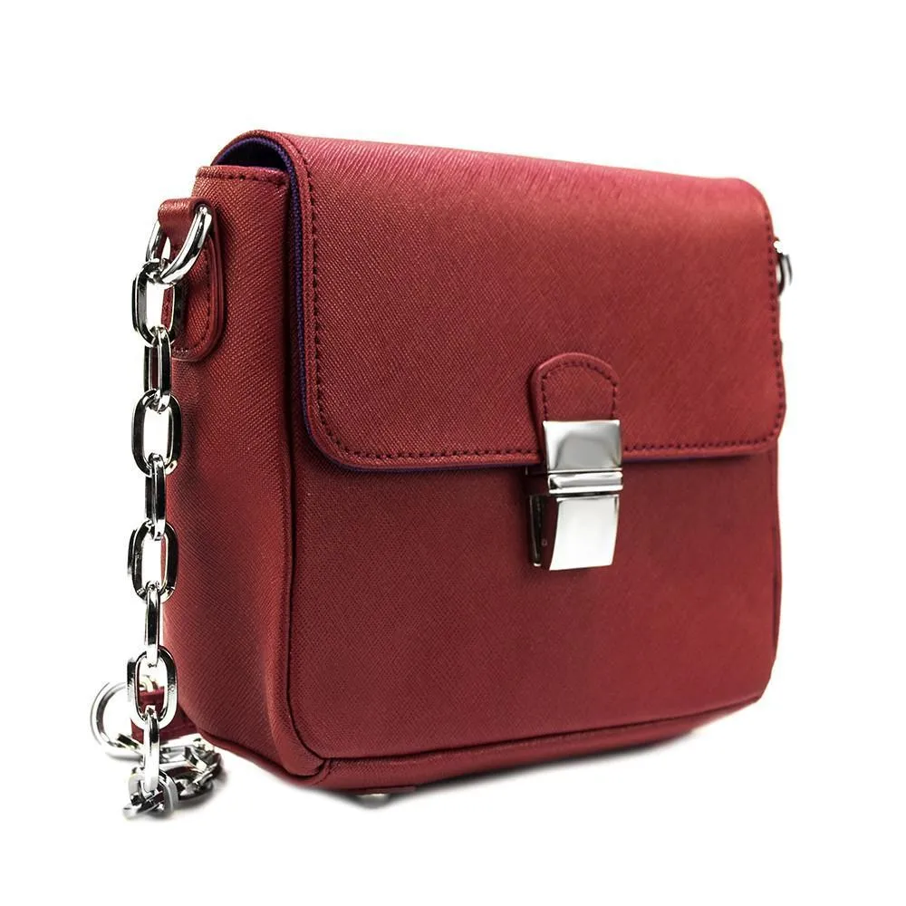 Tiny Leather Handbag -Cabernet