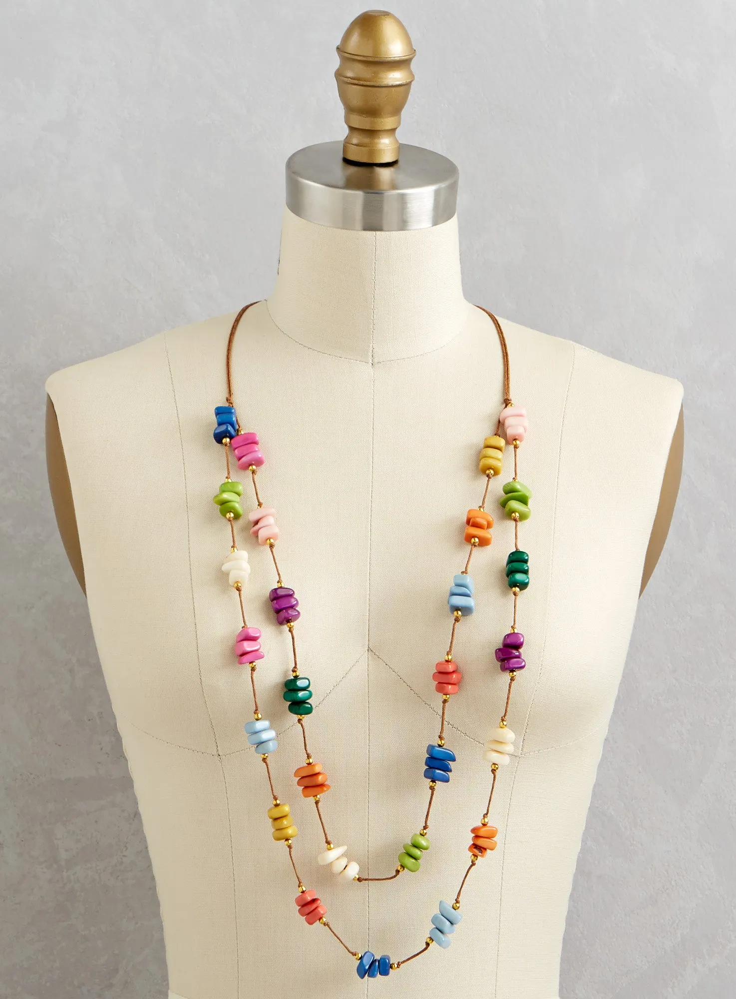 Tiny Tagua Beaded Necklace