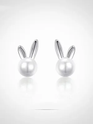 Trendy Rabbit Pearl Earrings