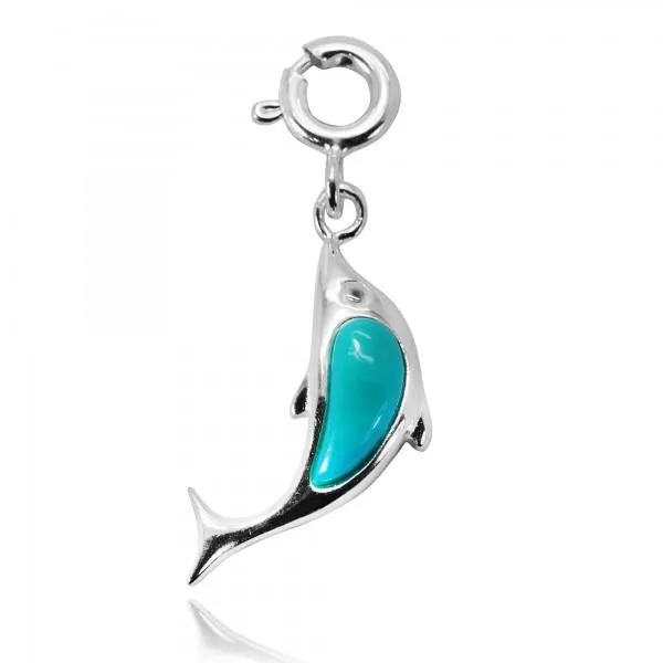 Turquoise Dolphin Charm