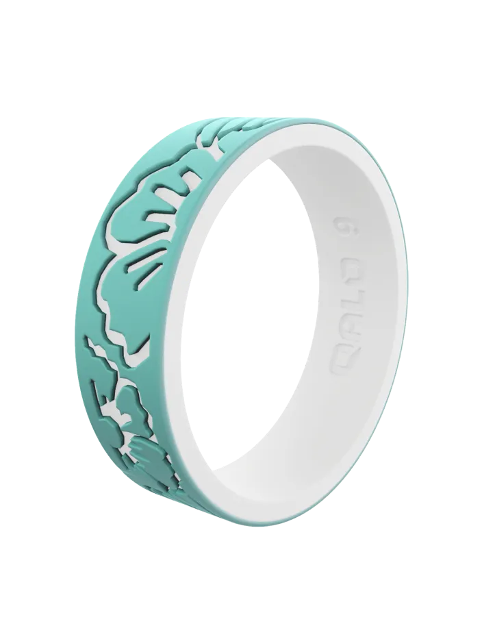 Women's Strata Hibiscus Silicone Ring