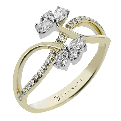 ZR2449 Right Hand Ring in 14k Gold with Diamonds