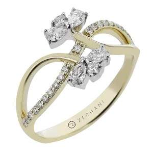 ZR2449 Right Hand Ring in 14k Gold with Diamonds